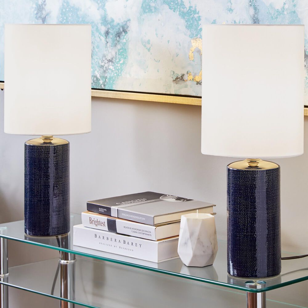 Lite Source Jackie Table Lamp in Navy &#40;Set of 2&#41;, , large