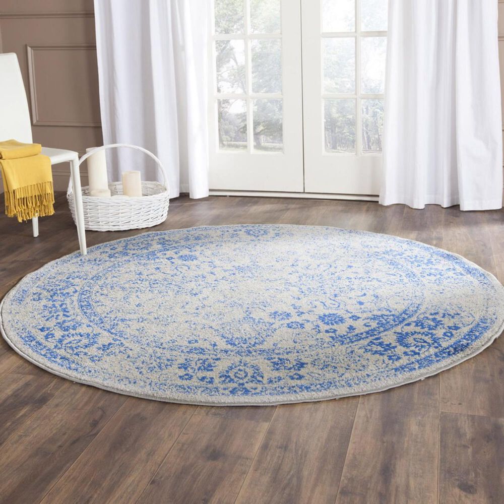 Safavieh Adirondack ADR109A-10R 10&#39; x 10&#39;  Grey/Blue Round Rug, , large