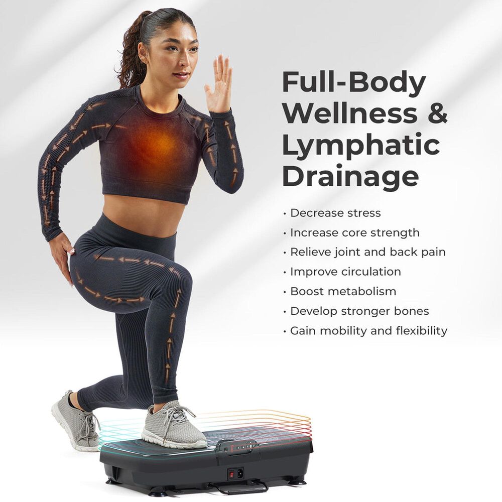 Sunny Health &amp; Fitness Fitboard 2D Vibration Platform in Grey and Black, , large