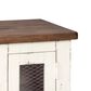 Ashley Wystfield Chairside Table in Vintage White and Warm Brown, , large