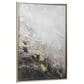 Maple and Jade 40" x 30" Geode Abstract Framed Wall Art in Black, Gold, White and Gray, , large
