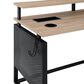 OSP Home Ace 60" L-Shaped Desk with Hutch in River Oak, , large
