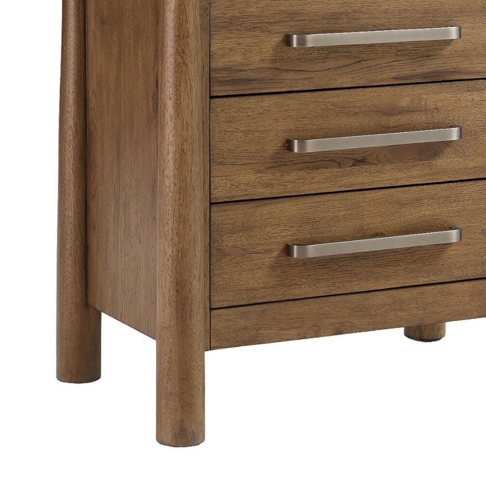 Riverside Furniture Henderson Queen Platform Panel Bed with 2 Nightstands in Toasted Pecan, , large