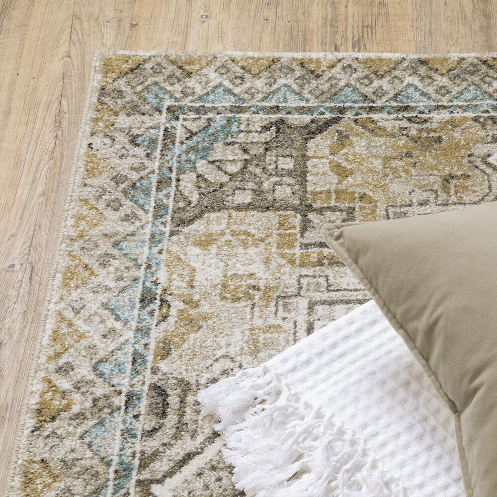 Oriental Weavers Venice Padua 2&#39;3&quot; x 7&#39;6&quot; Grey and Blue Runner, , large