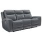 Ashley Mindanao Power Reclining Sofa in Steel, , large