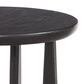 Bassett Mirror Company Dunnigan Round End Table in Black Matte, , large