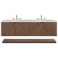 James Martin Vanities Marcello 72" Double Bathroom Vanity in Chestnut with 3 cm Eternal Jasmine Pearl Quartz Top and Rectangular Sinks, , large