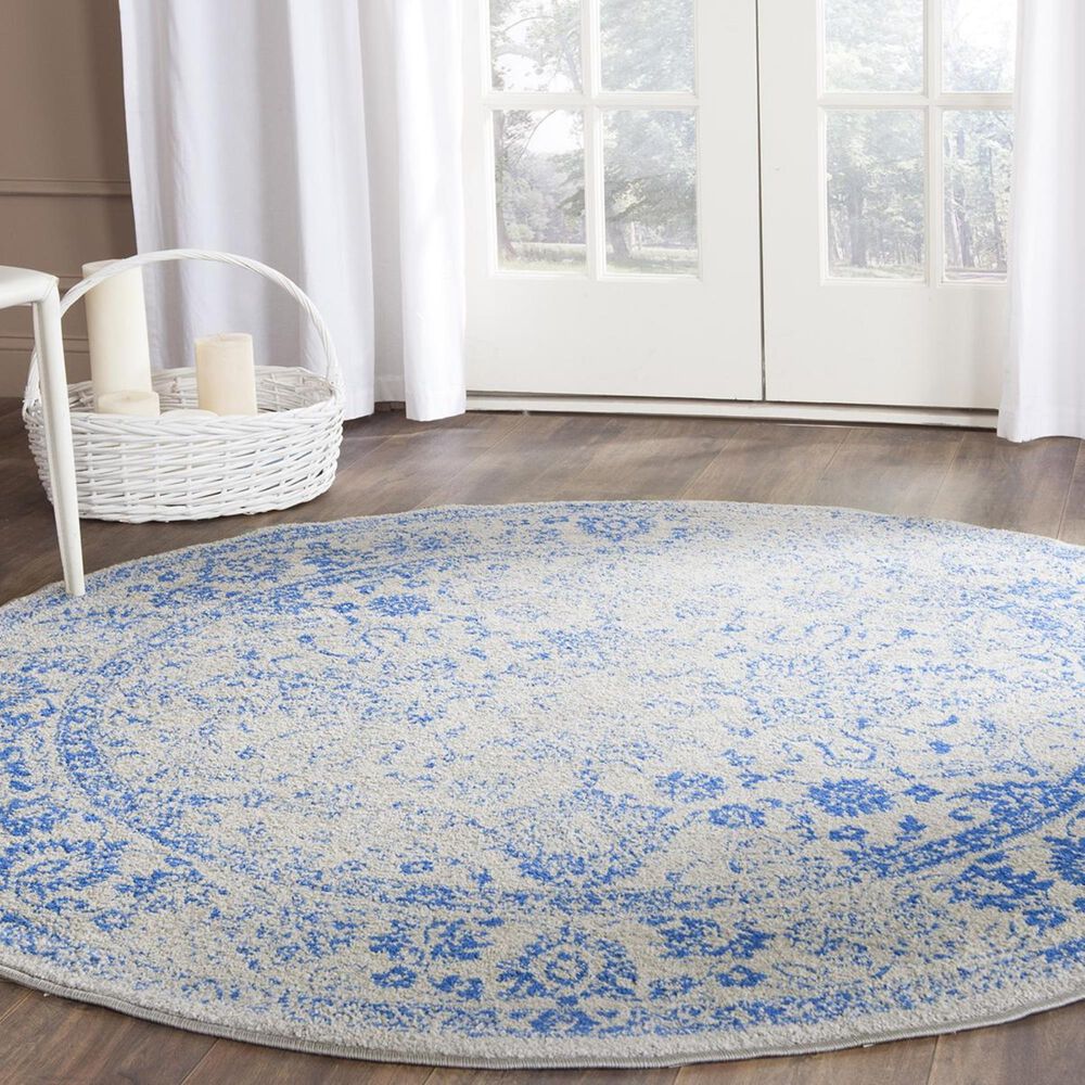 Safavieh Adirondack ADR109A-10R 10&#39; x 10&#39;  Grey/Blue Round Rug, , large
