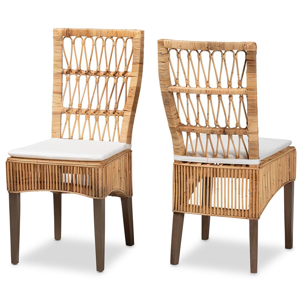 Baxton Studio Sullivan Side Chair in Natural Brown (Set of 2), , large