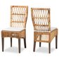 Baxton Studio Sullivan Side Chair in Natural Brown (Set of 2), , large