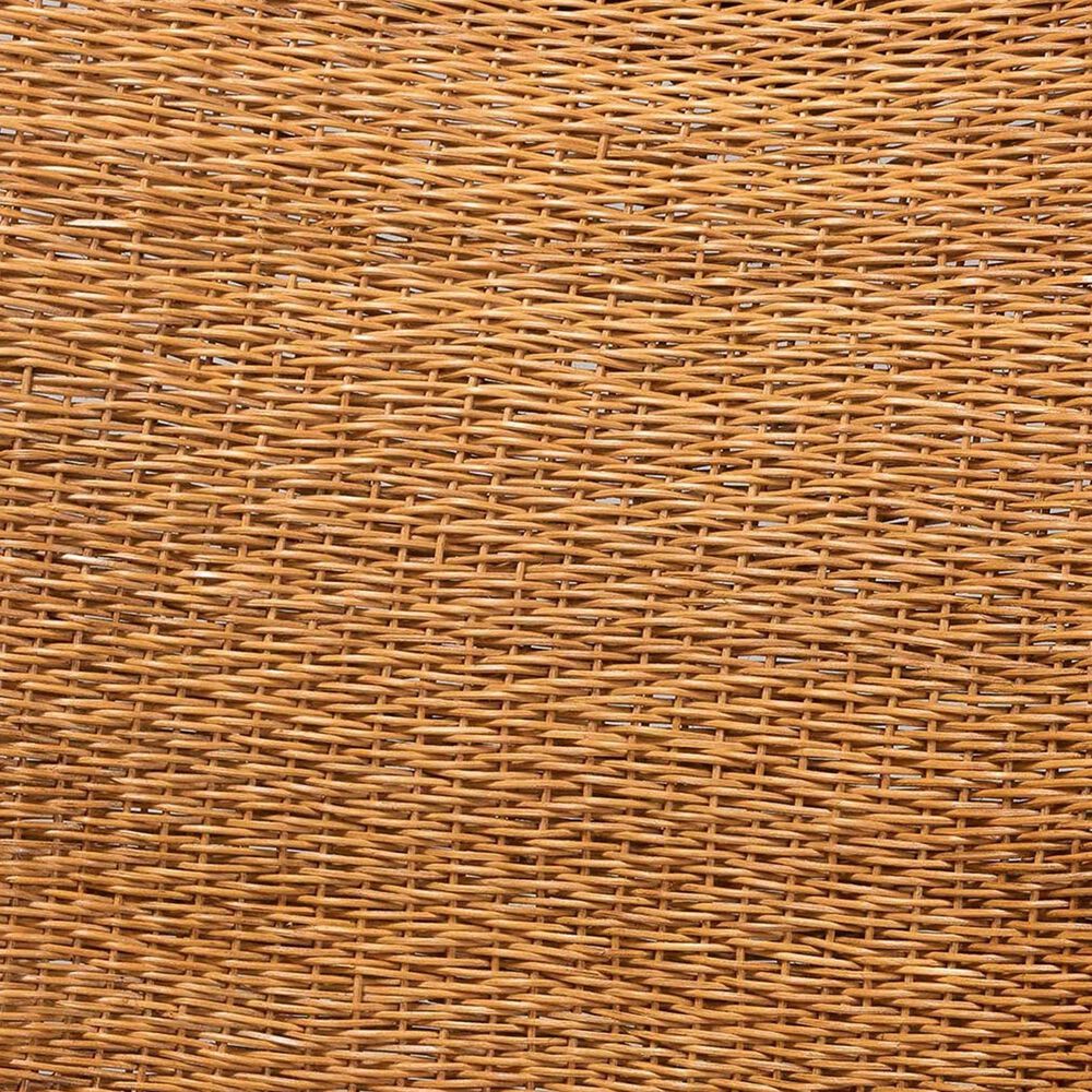 Baxton Studio Terra Arm Chair with Light Honey Rattan in White, , large