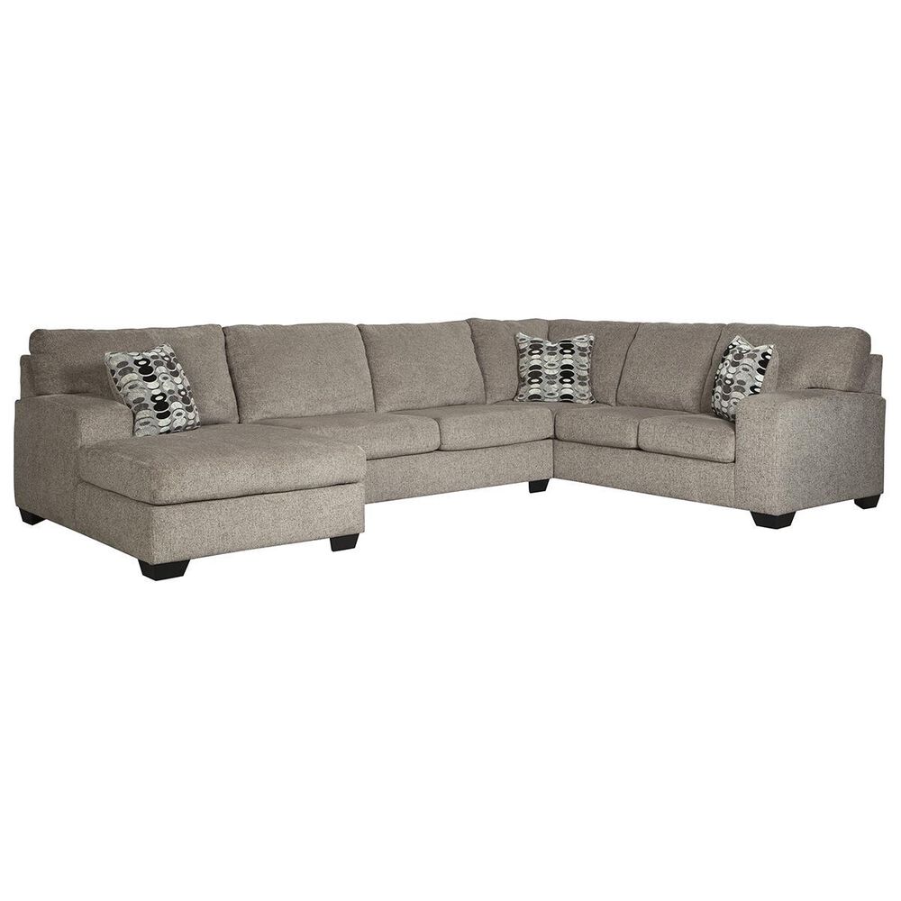 Ashley Ballinasloe 3-Piece Left Facing U-Shaped Sectional in Platinum, , large