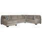 Ashley Ballinasloe 3-Piece Left Facing U-Shaped Sectional in Platinum, , large