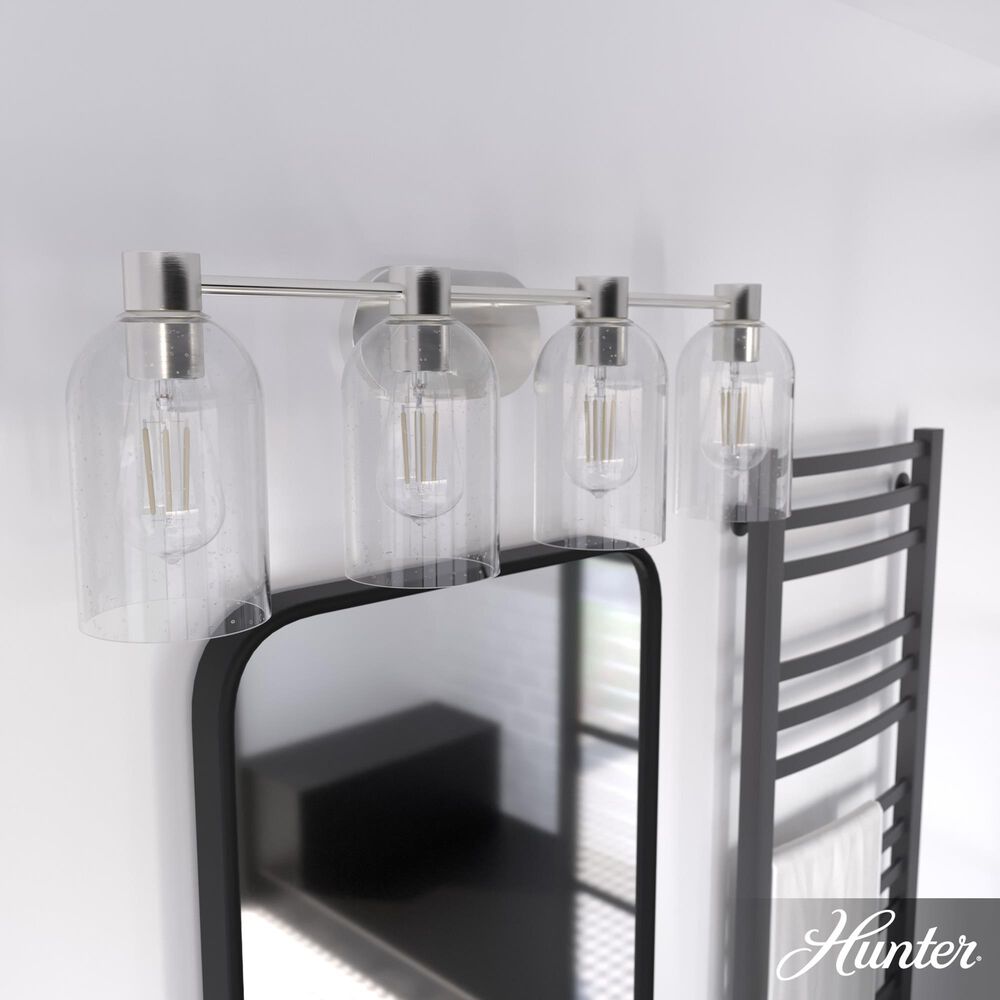 Hunter Lochmeade 4-Light Vanity in Brushed Nickel, , large