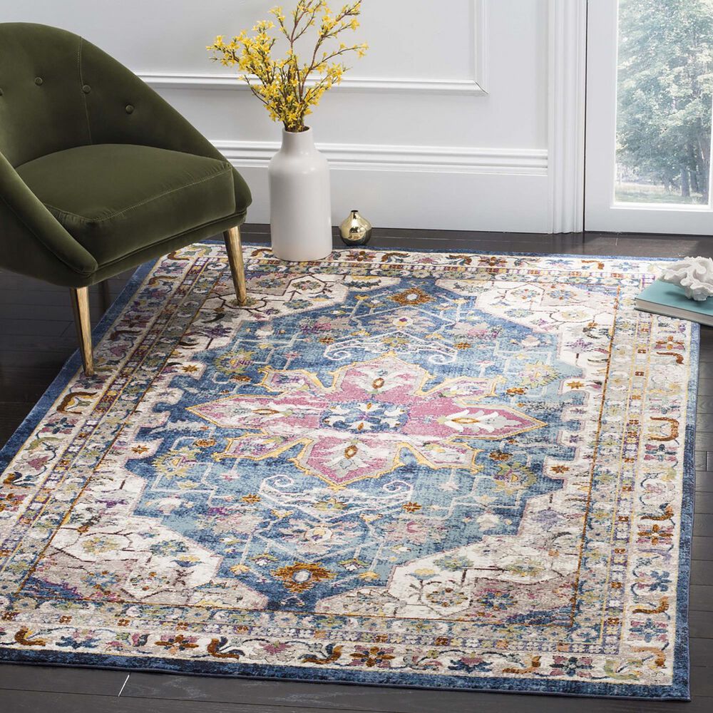 Safavieh Aria 10&#39; x 14&#39; Blue and Creme Area Rug, , large