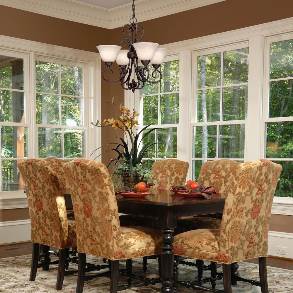 Golden Lighting Homestead 4-Light Mini Chandelier in Rubbed Bronze, , large