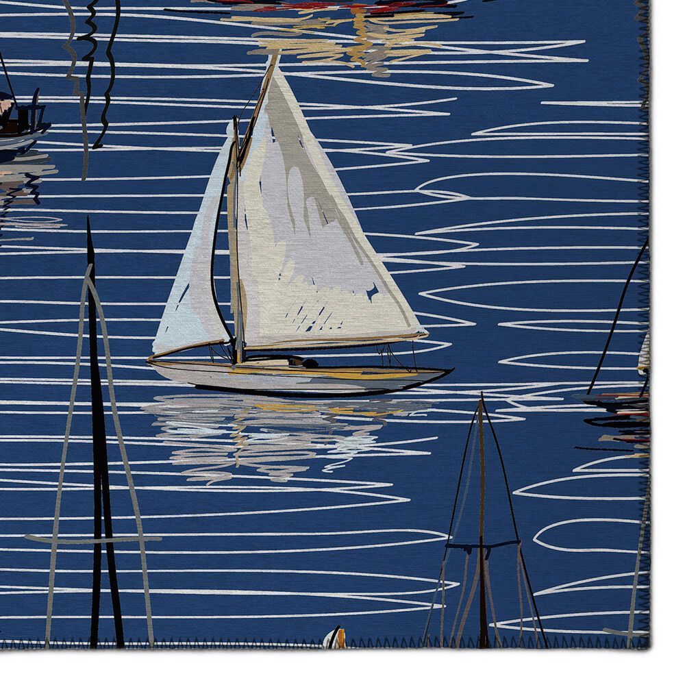 Dalyn Rug Company Harbor HA8 2&#39;3&quot; x 7&#39;6&quot; Navy Indoor/Outdoor Runner, , large