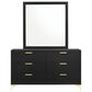 Pacific Landing Kendall 4-Piece Queen Upholstered Bedroom Set in Black and Gold, , large