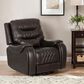 Linon Home Decor Barrett Power Glider Recliner in Rich Brown, , large