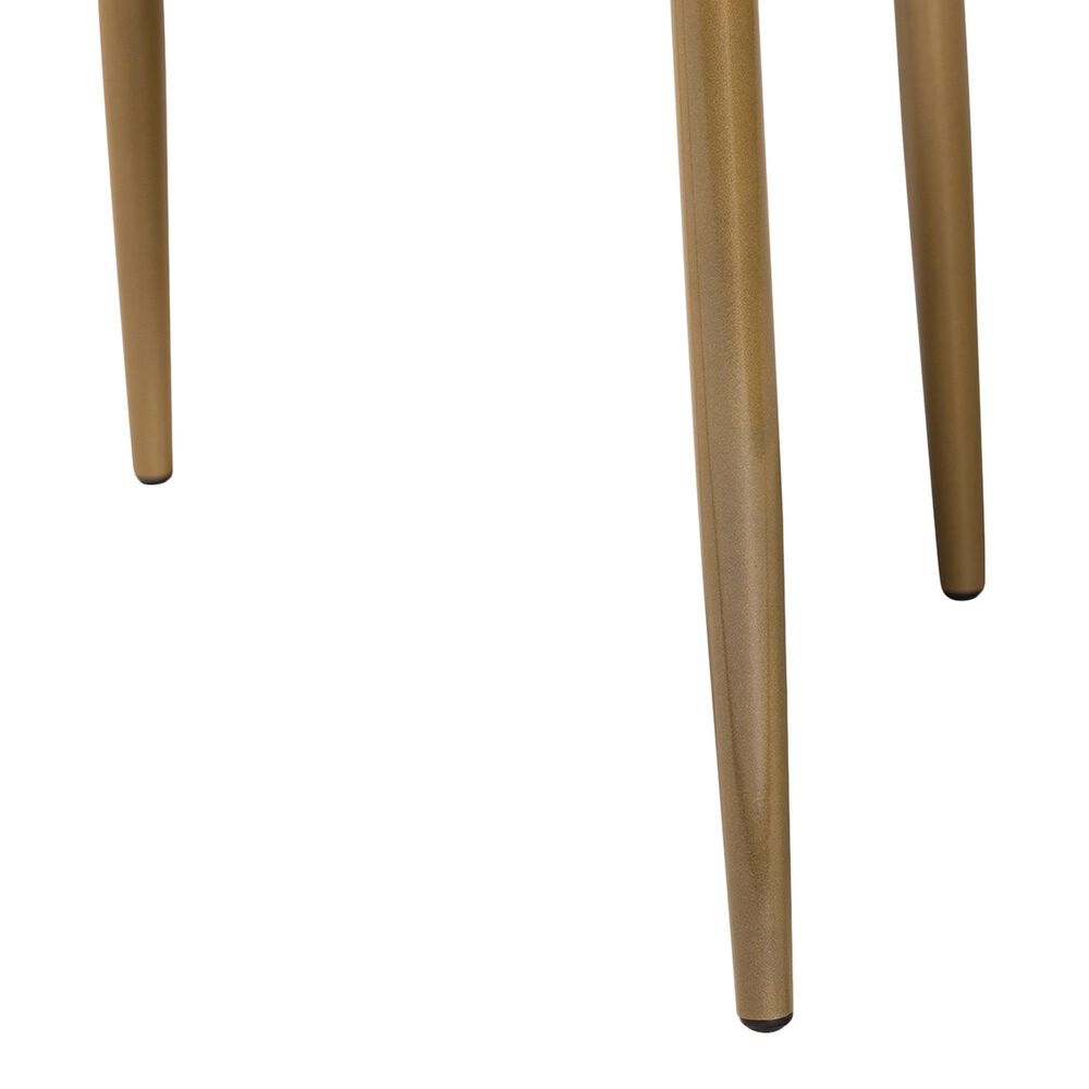 Baxton Studio Ballard Arm Chair with Green Velvet Upholstered in Gold, , large