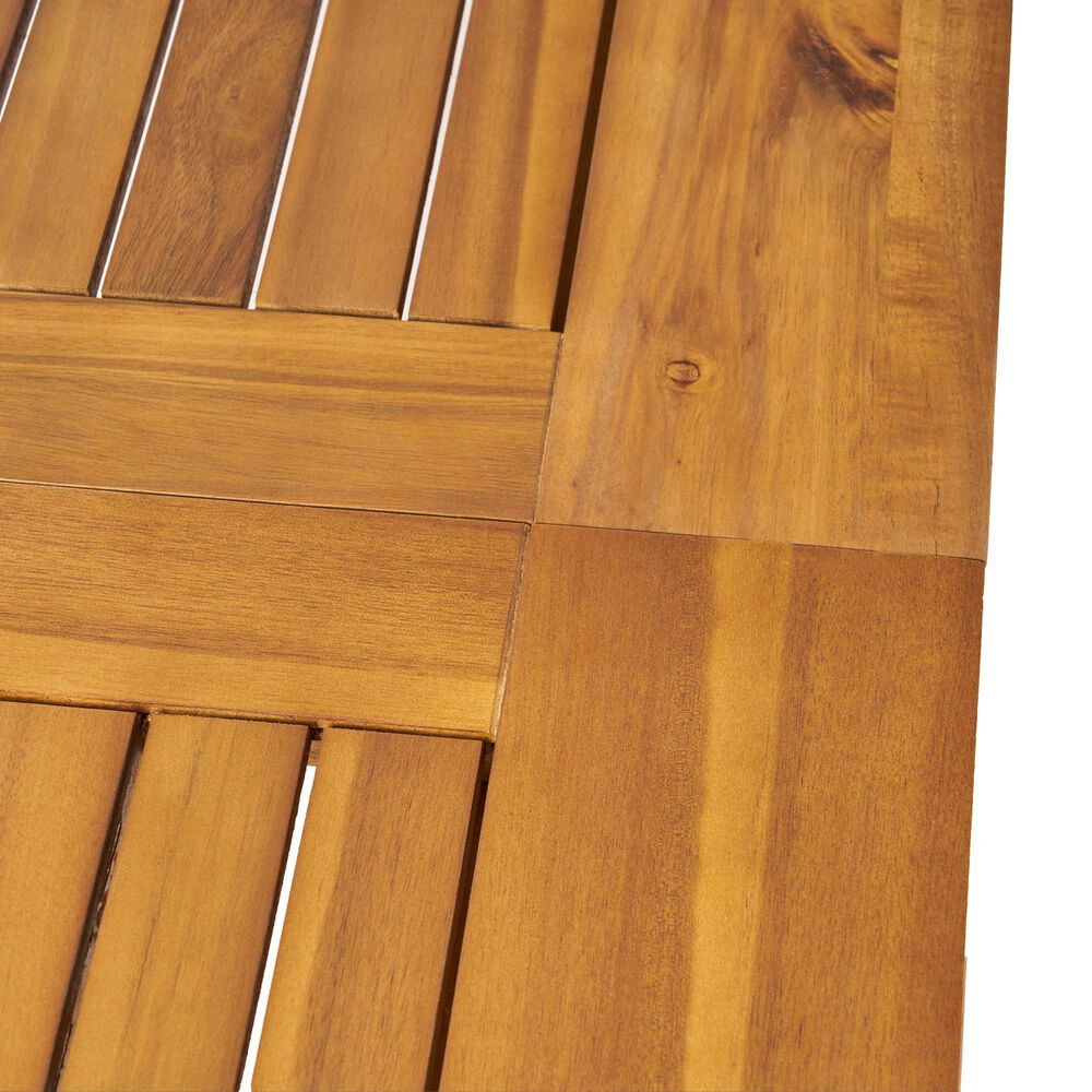 Noble House Stamford Rectangular Patio Dining Table in Teak Brown, , large