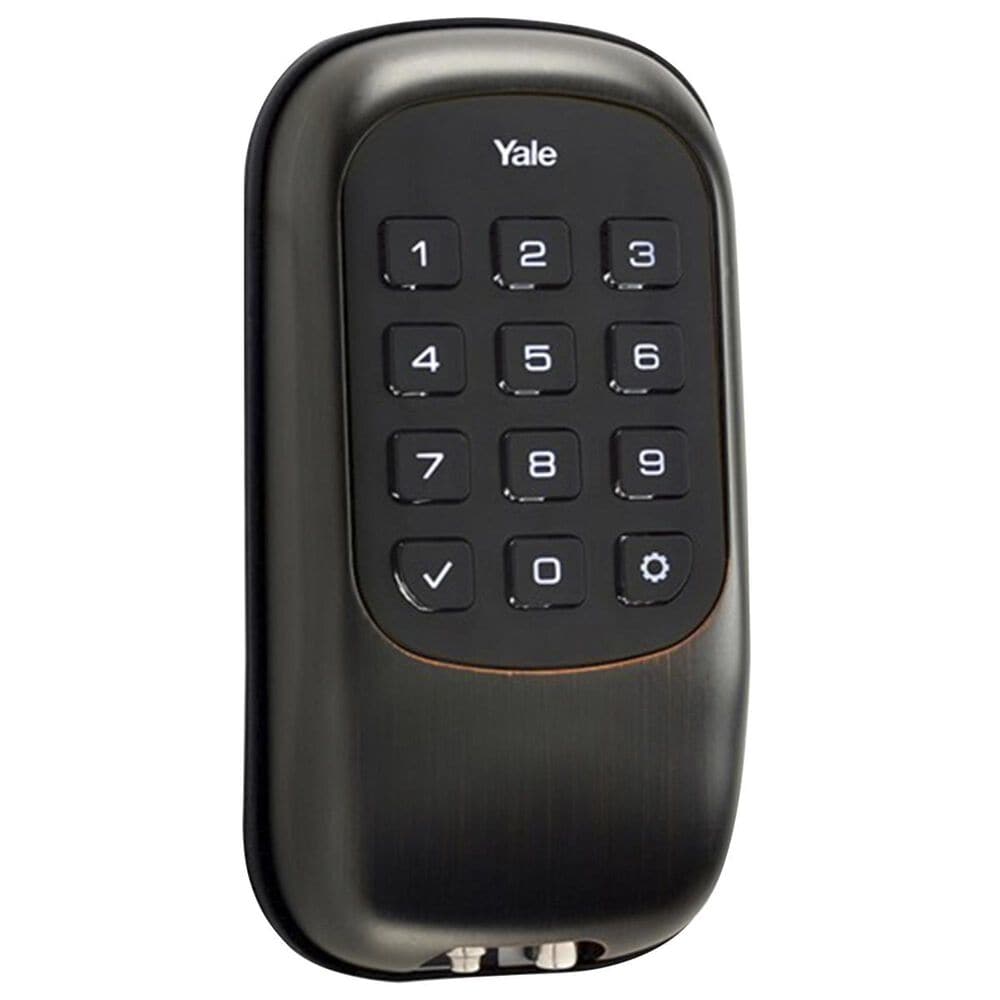 Yale Keyless Push Button Stand Alone Deadbolt in Oil Rubbed Bronze, , large