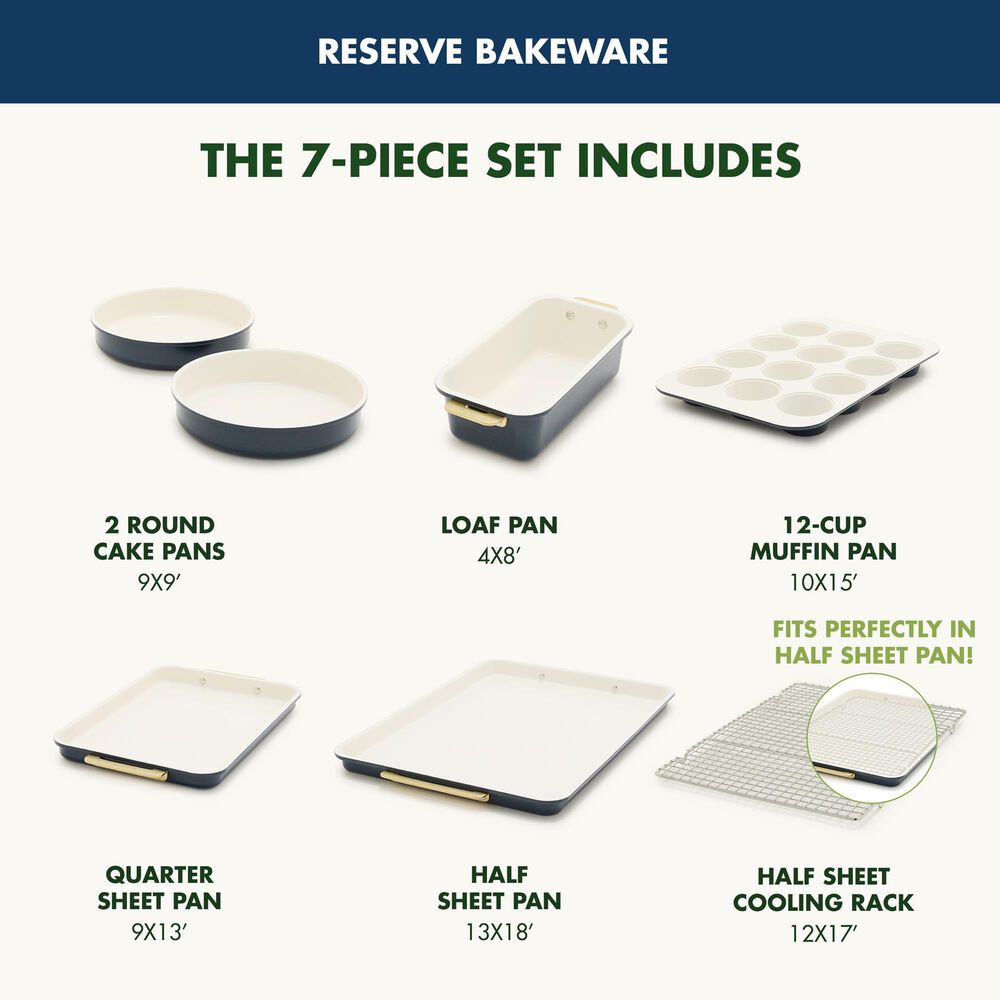 Green Pan Reserve Bakeware 7-Piece Baking Set in Oxford Blue, , large