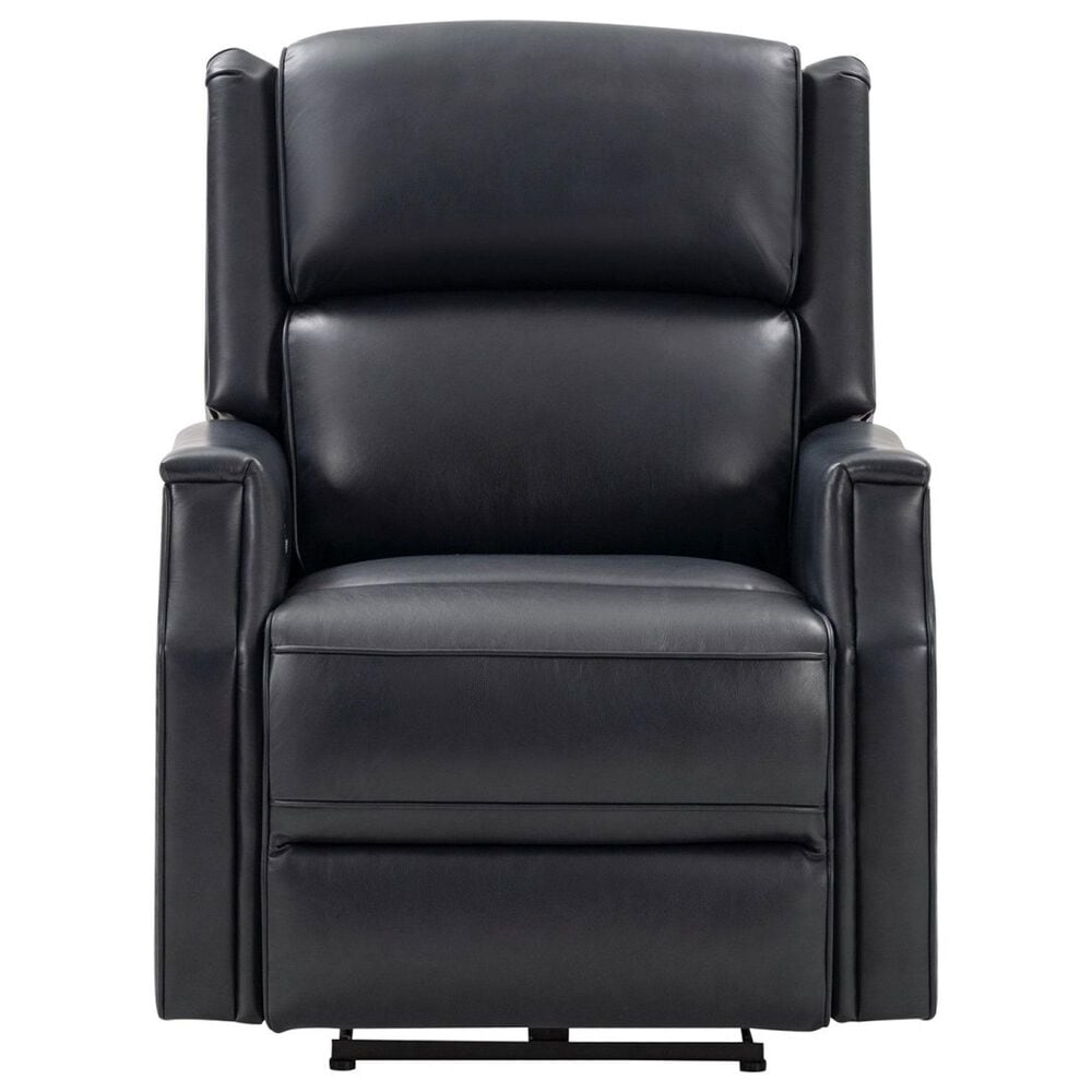 Barcalounger Leather Power Recliner in Shoreham Blue, , large