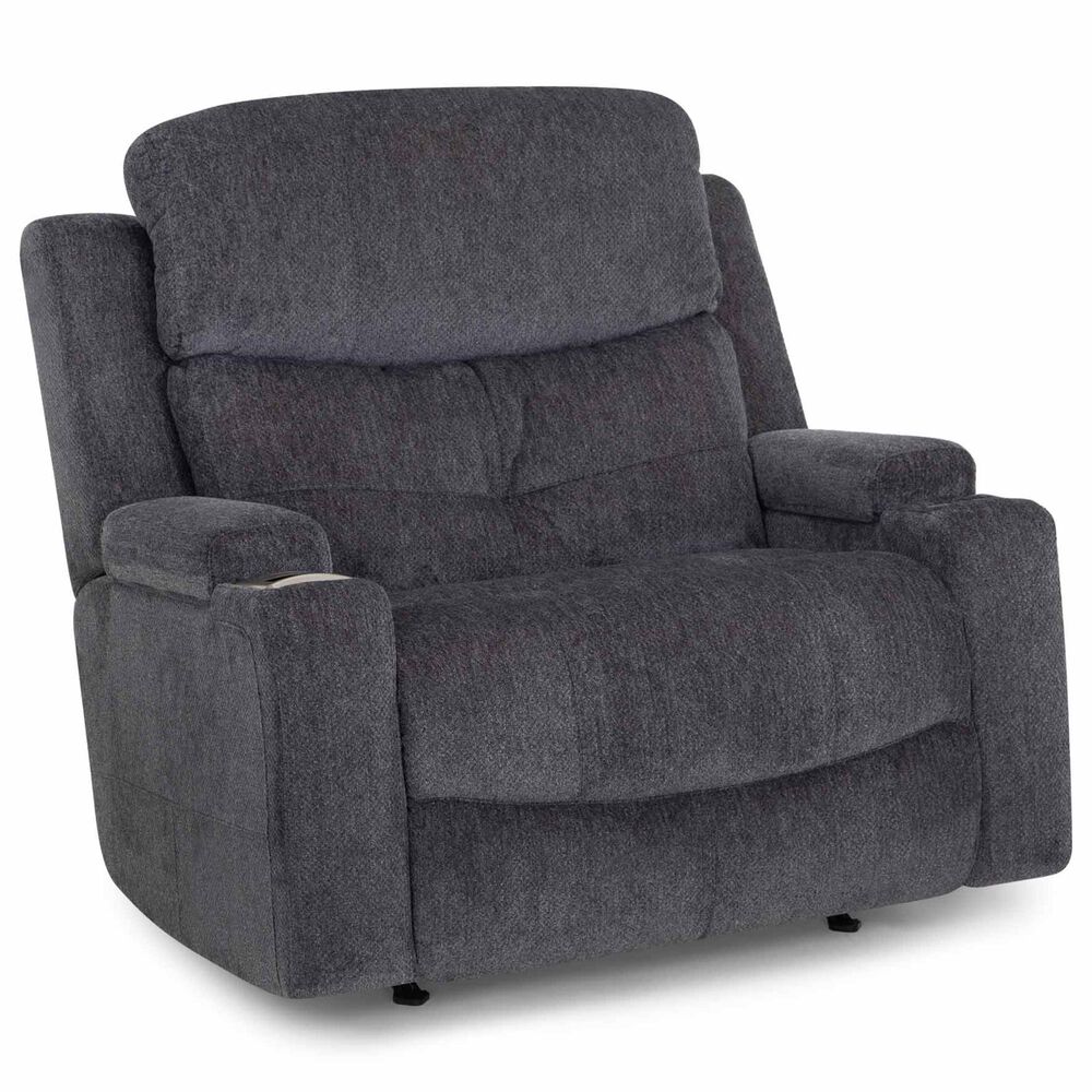 Moore Furniture Arlington Power Rocker Recliner in Seeley Storm, , large