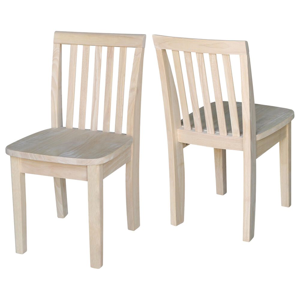 International Concepts Mission Juvenile Chair in Unfinished - Set of 2, , large