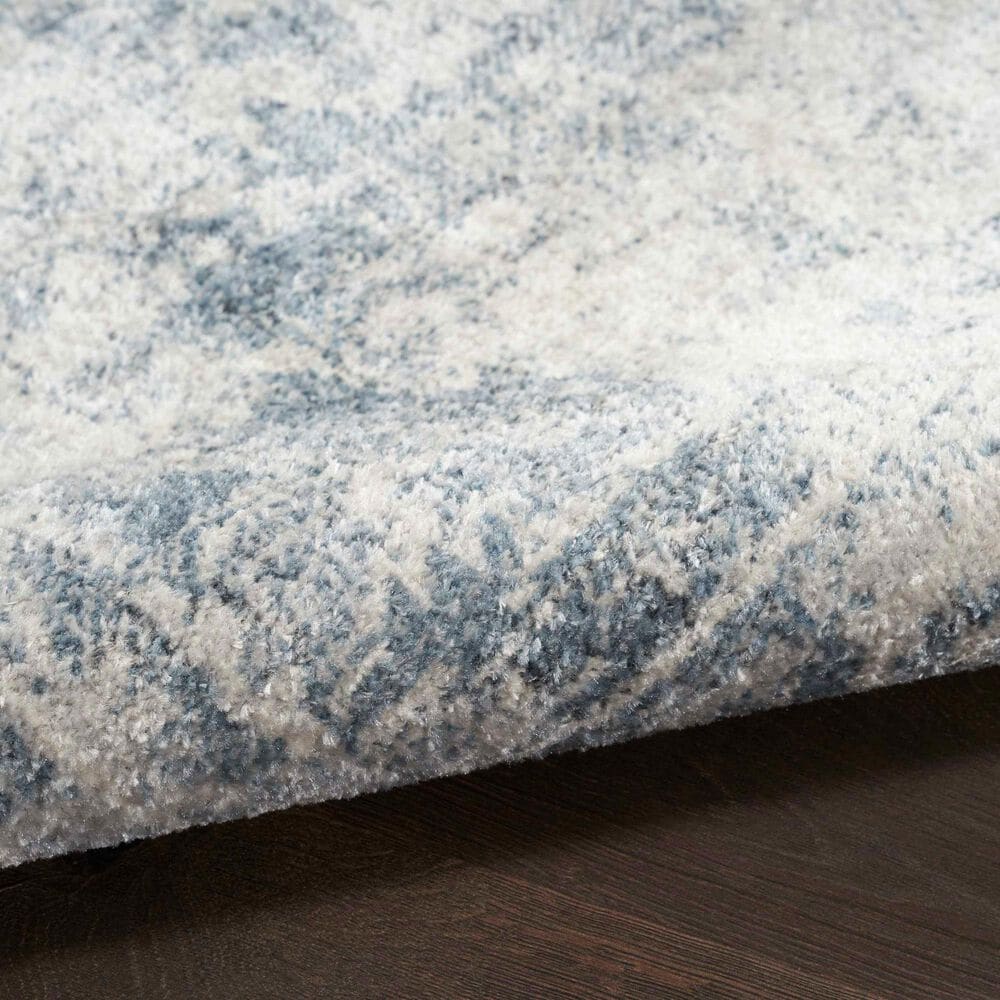 Nourison Astra Machine Washable 9&#39; x 12&#39; Blue and Ivory Area Rug, , large