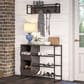 RiverRidge Home Afton 4-Hook Wall Shelf in Dark Weathered Woodgrain and Black, , large