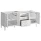 James Martin Vanities Myrrin 72" Double Vanity in Bright White with 3 cm White Zeus Quartz Top, , large