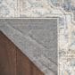 Nourison Astra Machine Washable 6"7" x 9" Grey and Blue Area Rug, , large