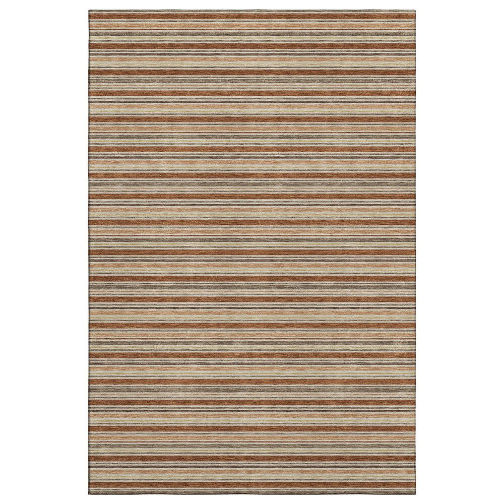 Dalyn Rug Company Soft Essentials Striped Paprika 3" x 5" Indoor/Outdoor Area Rug, , large