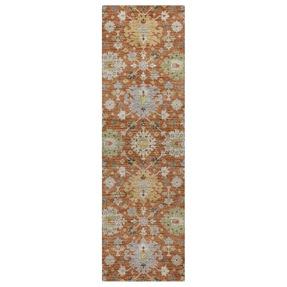 Dalyn Rug Company Silk Road Cayenne, Paprika, Ivory, Gold, Teal, Gray and Brown 2"3" x 7"6" Runner, , large