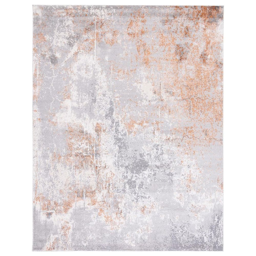 Safavieh Aston 9" x 12" Grey and Rust Area Rug, , large