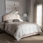 Baxton Studio Lexi King Panel Bed in Light Beige, , large