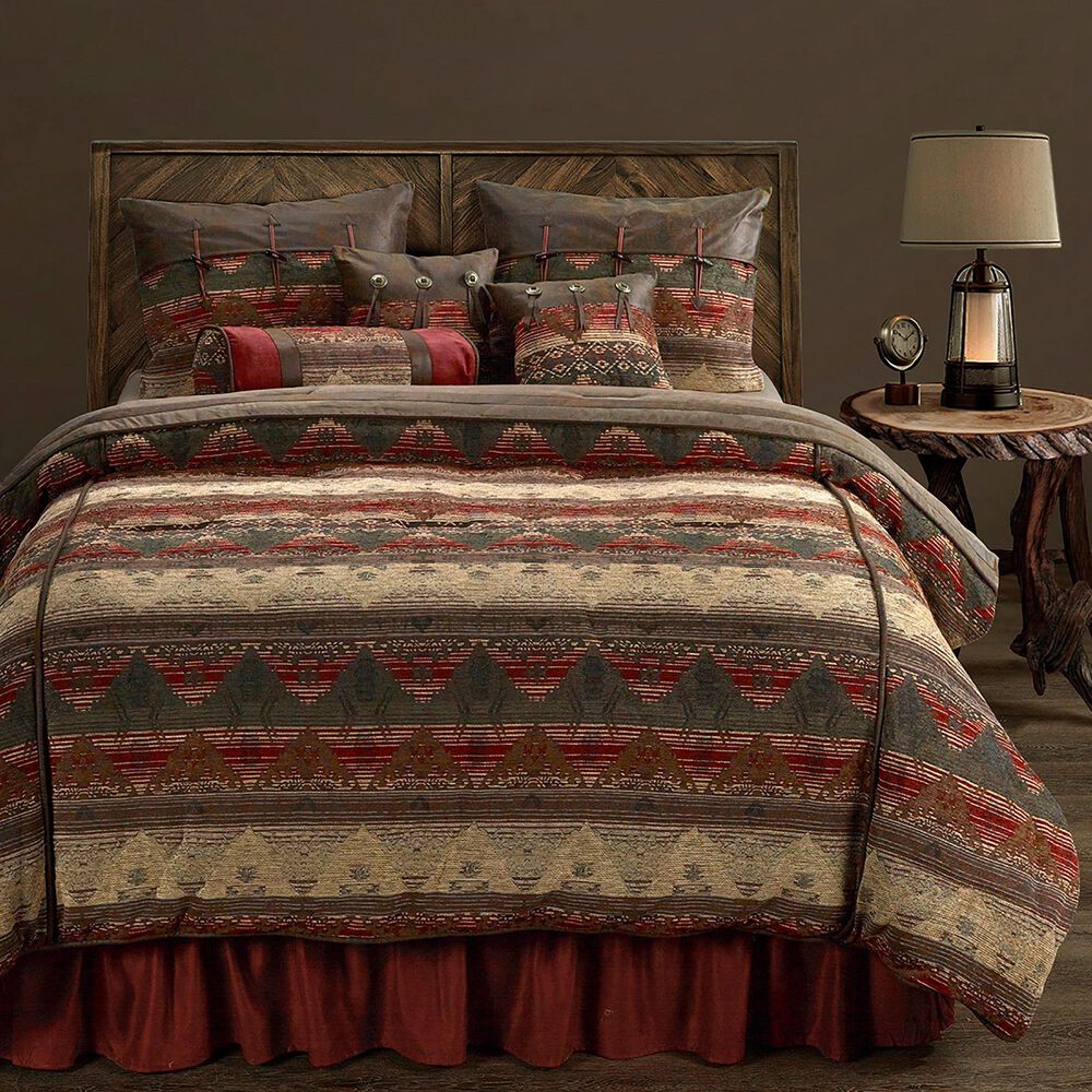 HiEnd Accents Sierra 5-Piece Twin Comforter Set in Red, Brown and Tan, , large