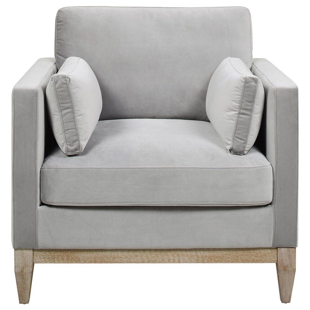 Jennifer Taylor Home Knox Arm Chair in Opal Grey Velvet, , large