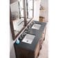 James Martin Vanities Addison 60" Double Bathroom Vanity in Mid Century Acacia with 3 cm Charcoal Soapstone Quartz Top, , large