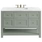 James Martin Vanities Breckenridge 48" Single Bathroom Vanity in Bright White with 3 cm Arctic Fall Solid Surface Top and Rectangular Sink, , large