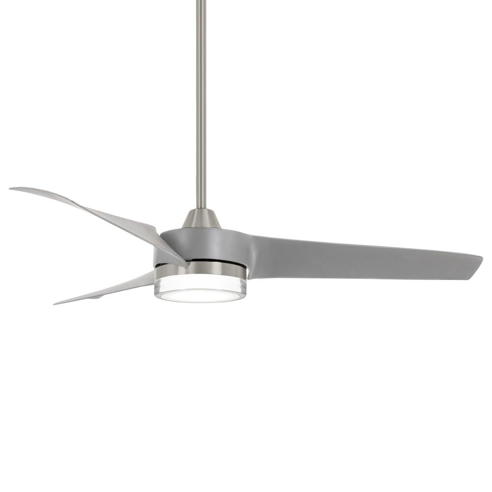 Minka-Aire Veer 56" Ceiling Fan with LED Light in Brushed Nickel, , large