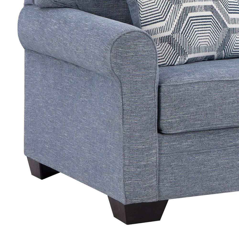 Ashley Carissa Manor Stationary Queen Sofa Sleeper in Denim, , large