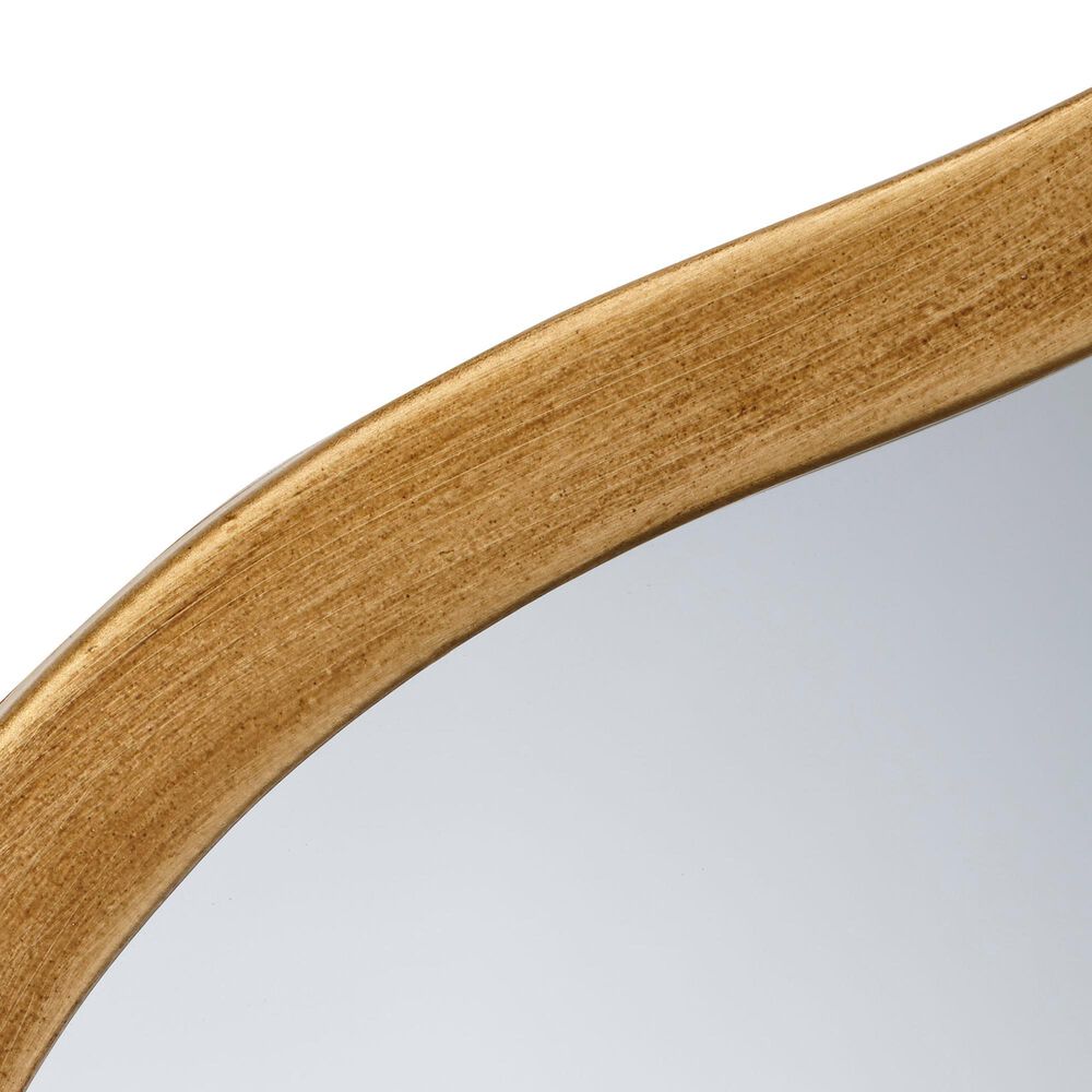 Splendor Living Alabaster Wavy Floor Mirror in Antique Brass, , large