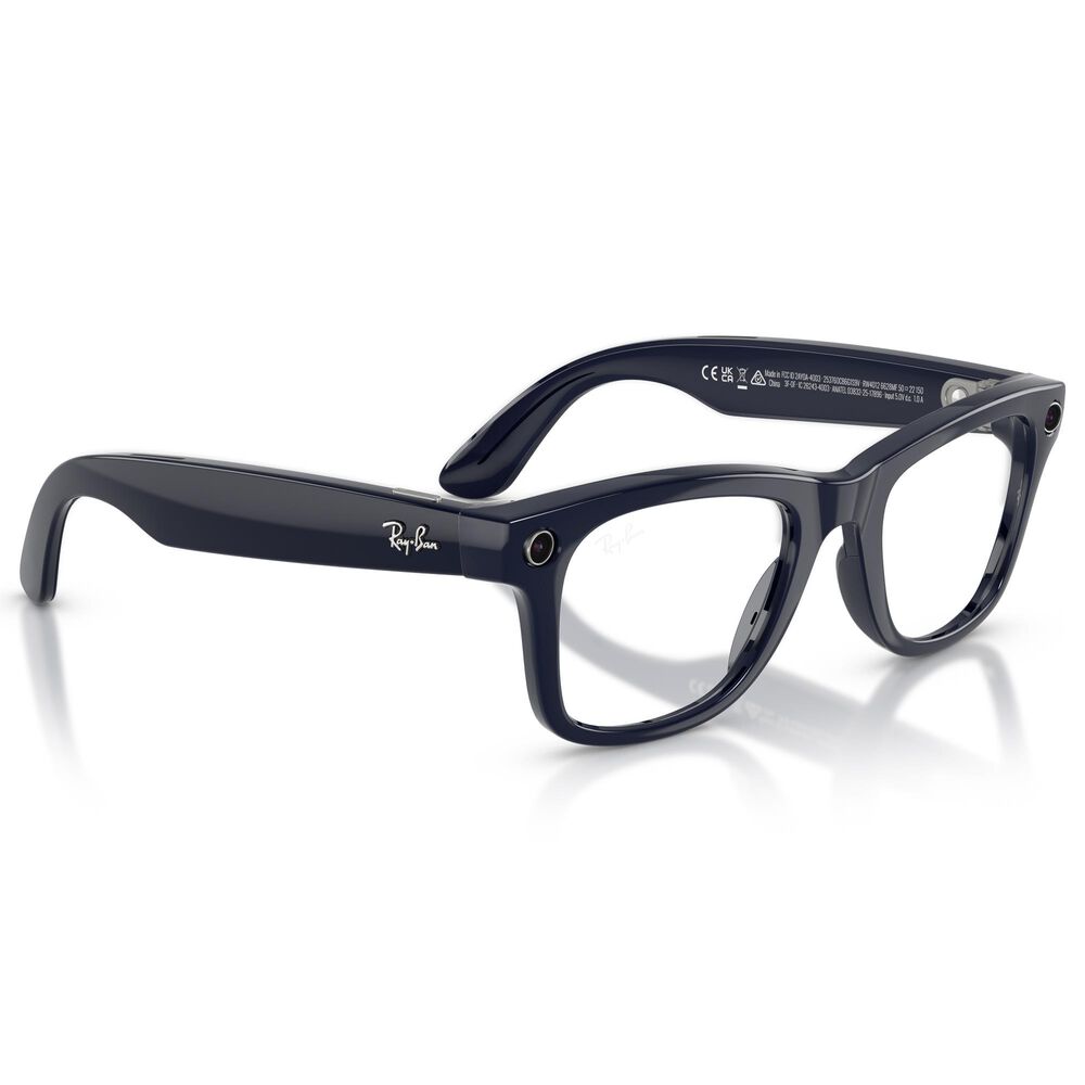 Rayban Glasses Wayfarer Gen 2 53mm Sunglasses with Clear and Sapphire Transitions Lenses in Shiny Cosmic Blue, , large
