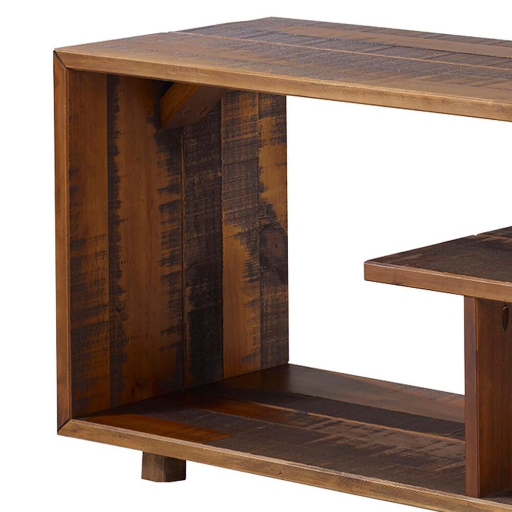 Walker Edison 60&quot; Rustic Solid Wood TV Console in Amber, , large