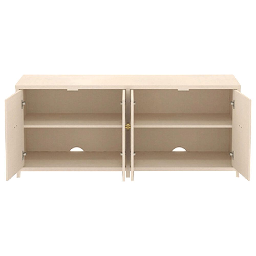 Sauder Grand Coast 57&quot; TV Credenza in Dove Linen, , large
