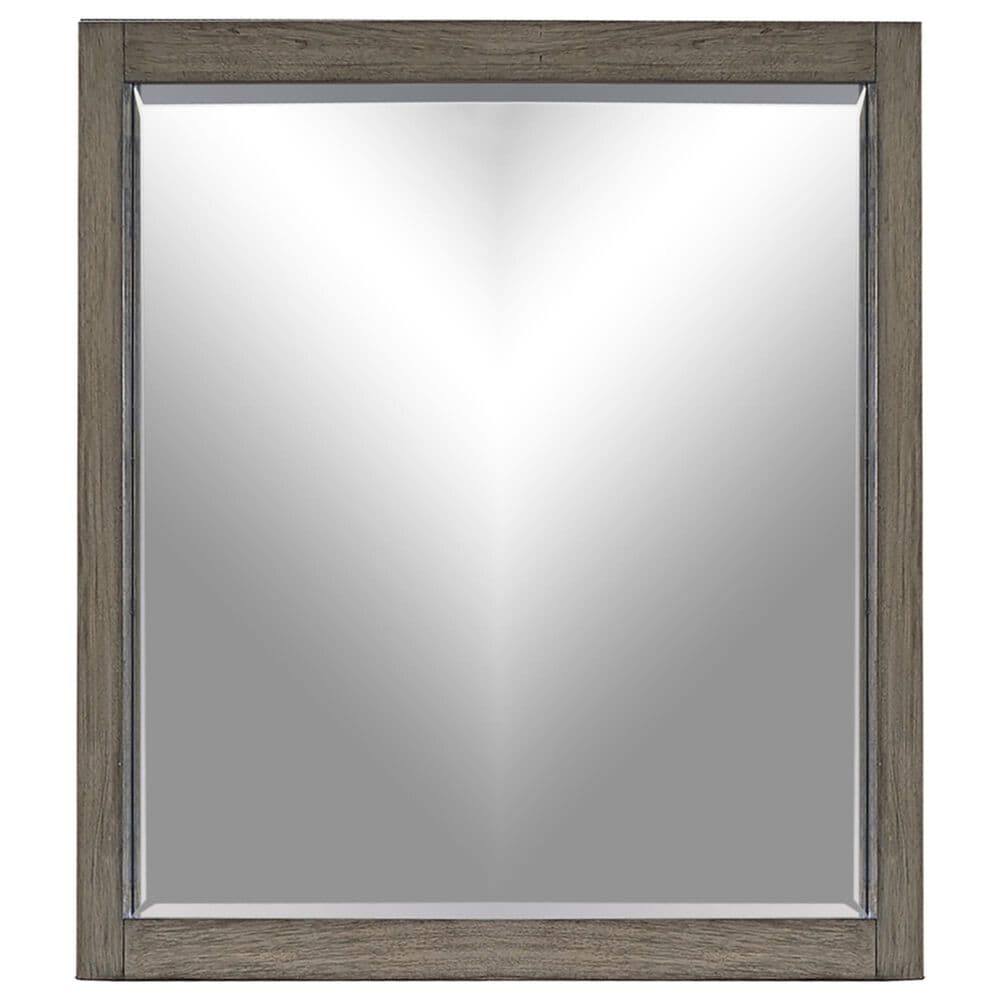 Riva Ridge Modern Loft 6 Drawer Dresser and Mirror in Greystone, , large