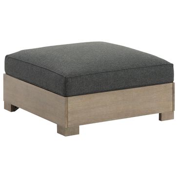 Signature Design by Ashley Citrine Park Outdoor Ottoman with Charcoal Cushion in Brown, , large